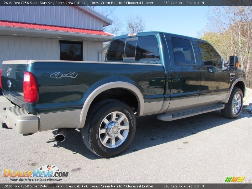 2010 Ford F250 Super Duty King Ranch Crew Cab 4x4 Forest Green Metallic / Chaparral Leather Photo #8