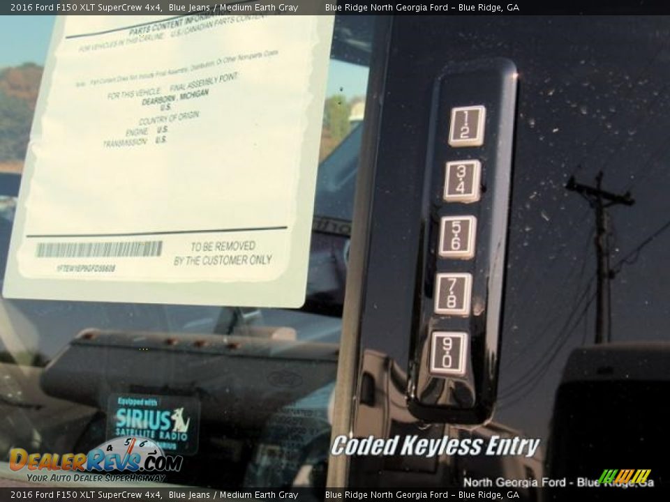 2016 Ford F150 XLT SuperCrew 4x4 Blue Jeans / Medium Earth Gray Photo #26