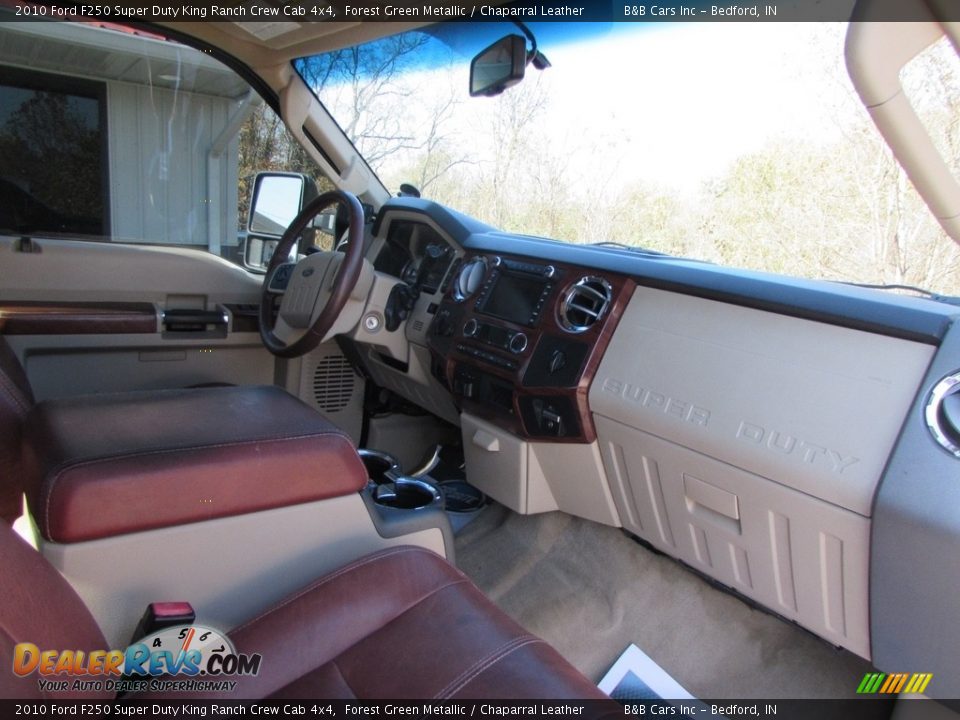 2010 Ford F250 Super Duty King Ranch Crew Cab 4x4 Forest Green Metallic / Chaparral Leather Photo #28