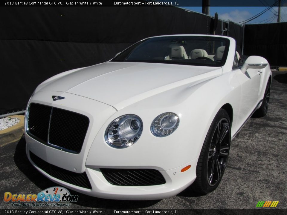 2013 Bentley Continental GTC V8 Glacier White / White Photo #17