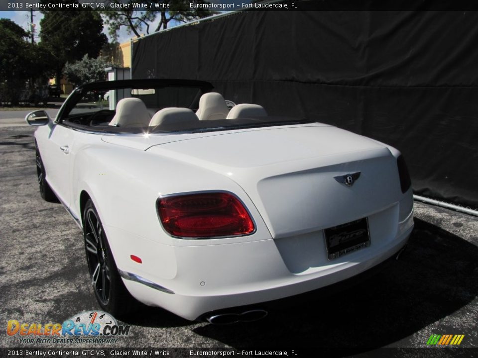 2013 Bentley Continental GTC V8 Glacier White / White Photo #20