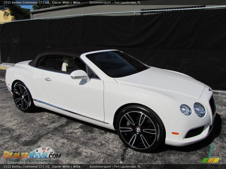 2013 Bentley Continental GTC V8 Glacier White / White Photo #28