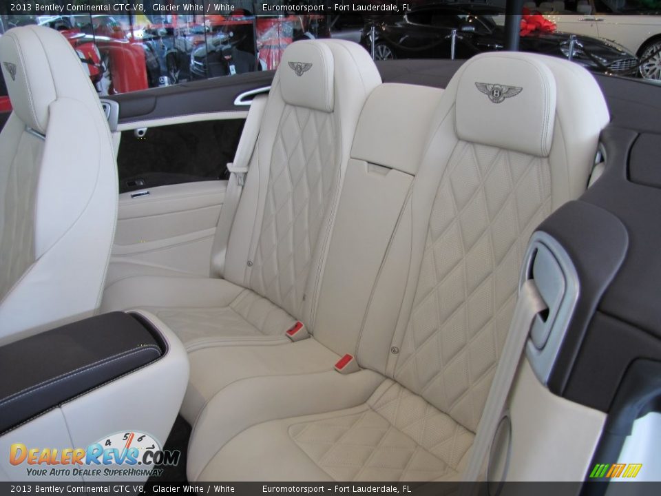 2013 Bentley Continental GTC V8 Glacier White / White Photo #34