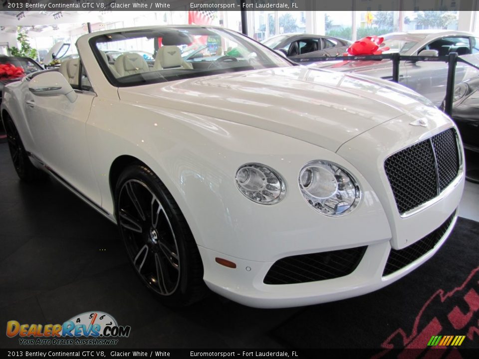 2013 Bentley Continental GTC V8 Glacier White / White Photo #50