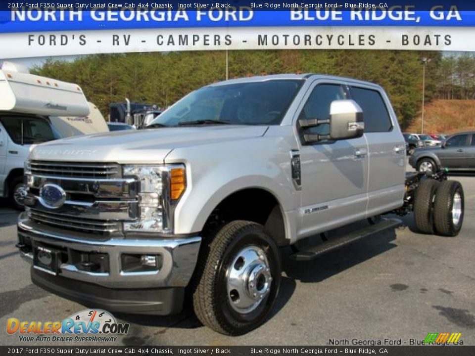 2017 Ford F350 Super Duty Lariat Crew Cab 4x4 Chassis Ingot Silver / Black Photo #1