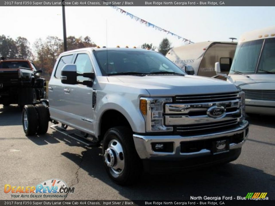 2017 Ford F350 Super Duty Lariat Crew Cab 4x4 Chassis Ingot Silver / Black Photo #7