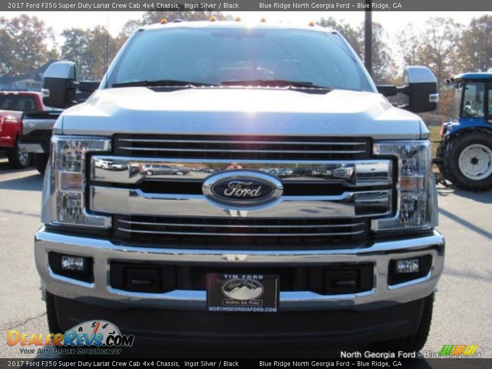 2017 Ford F350 Super Duty Lariat Crew Cab 4x4 Chassis Ingot Silver / Black Photo #8