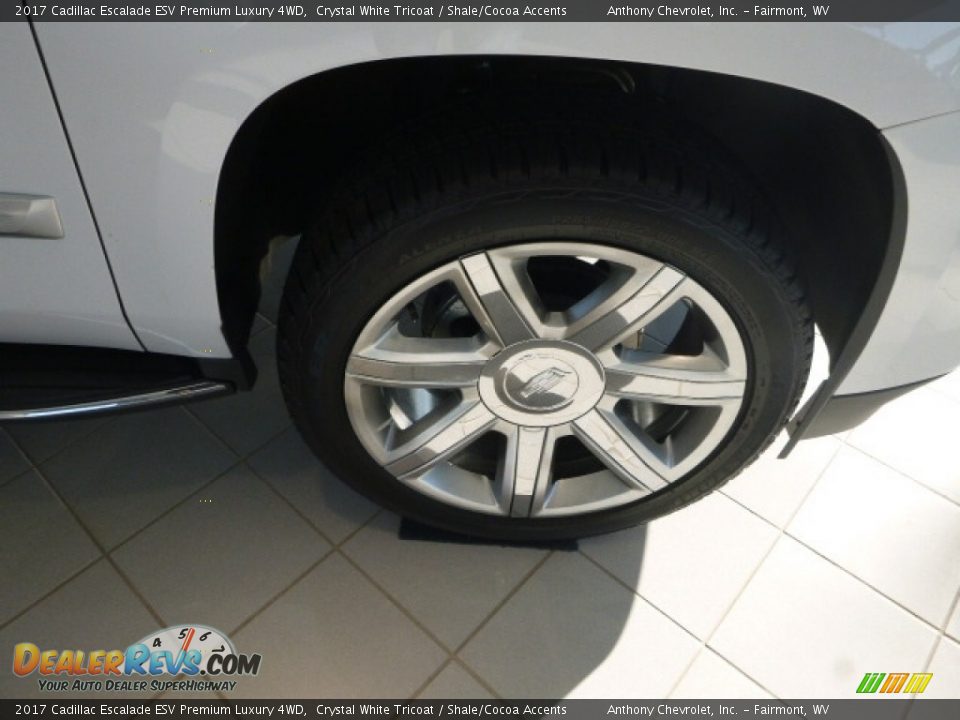 2017 Cadillac Escalade ESV Premium Luxury 4WD Crystal White Tricoat / Shale/Cocoa Accents Photo #2
