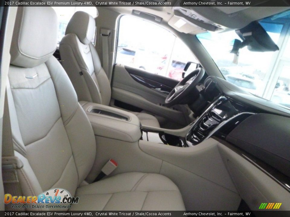 2017 Cadillac Escalade ESV Premium Luxury 4WD Crystal White Tricoat / Shale/Cocoa Accents Photo #4