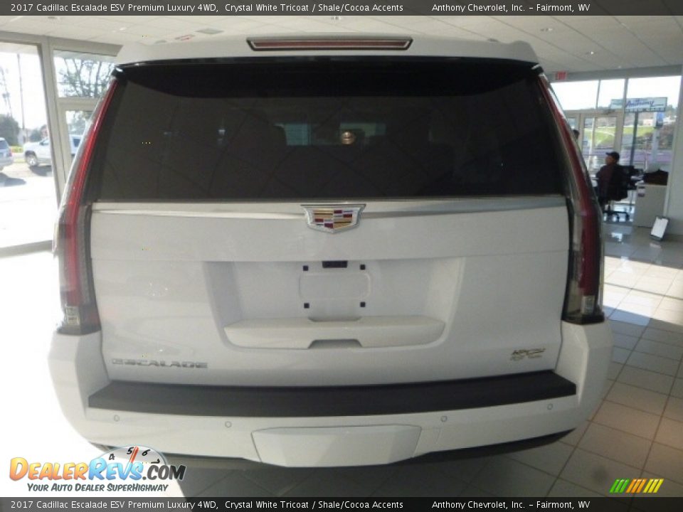 2017 Cadillac Escalade ESV Premium Luxury 4WD Crystal White Tricoat / Shale/Cocoa Accents Photo #9