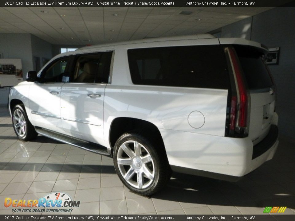 2017 Cadillac Escalade ESV Premium Luxury 4WD Crystal White Tricoat / Shale/Cocoa Accents Photo #10