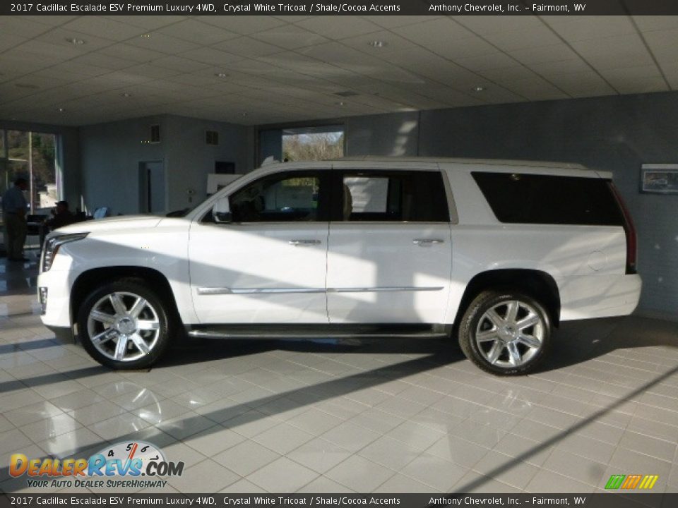 2017 Cadillac Escalade ESV Premium Luxury 4WD Crystal White Tricoat / Shale/Cocoa Accents Photo #11