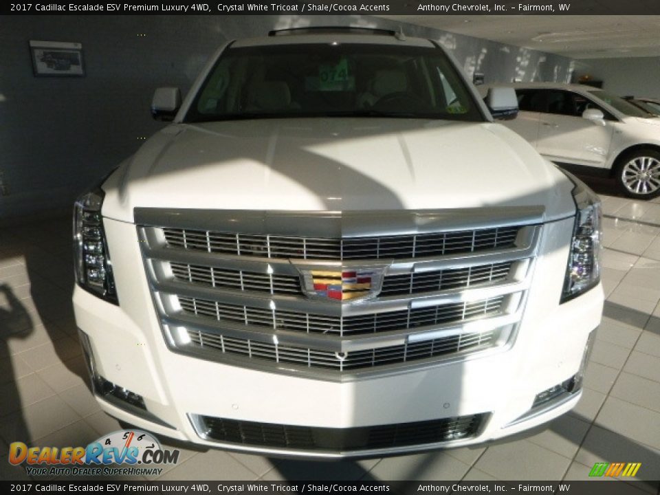 2017 Cadillac Escalade ESV Premium Luxury 4WD Crystal White Tricoat / Shale/Cocoa Accents Photo #13