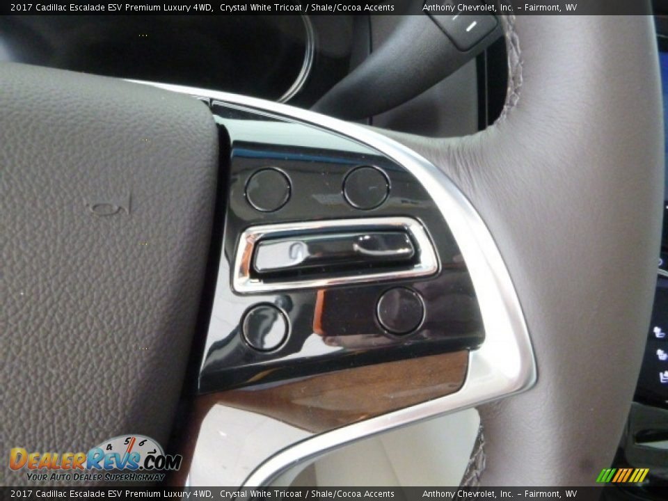 2017 Cadillac Escalade ESV Premium Luxury 4WD Crystal White Tricoat / Shale/Cocoa Accents Photo #19