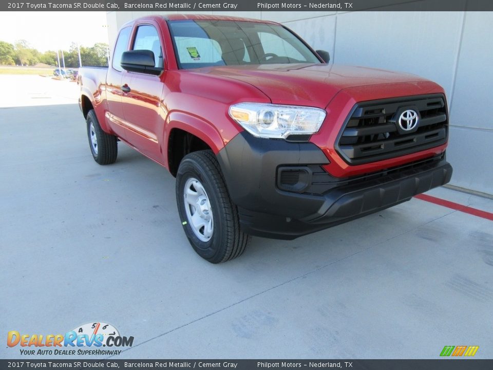 2017 Toyota Tacoma SR Double Cab Barcelona Red Metallic / Cement Gray Photo #2