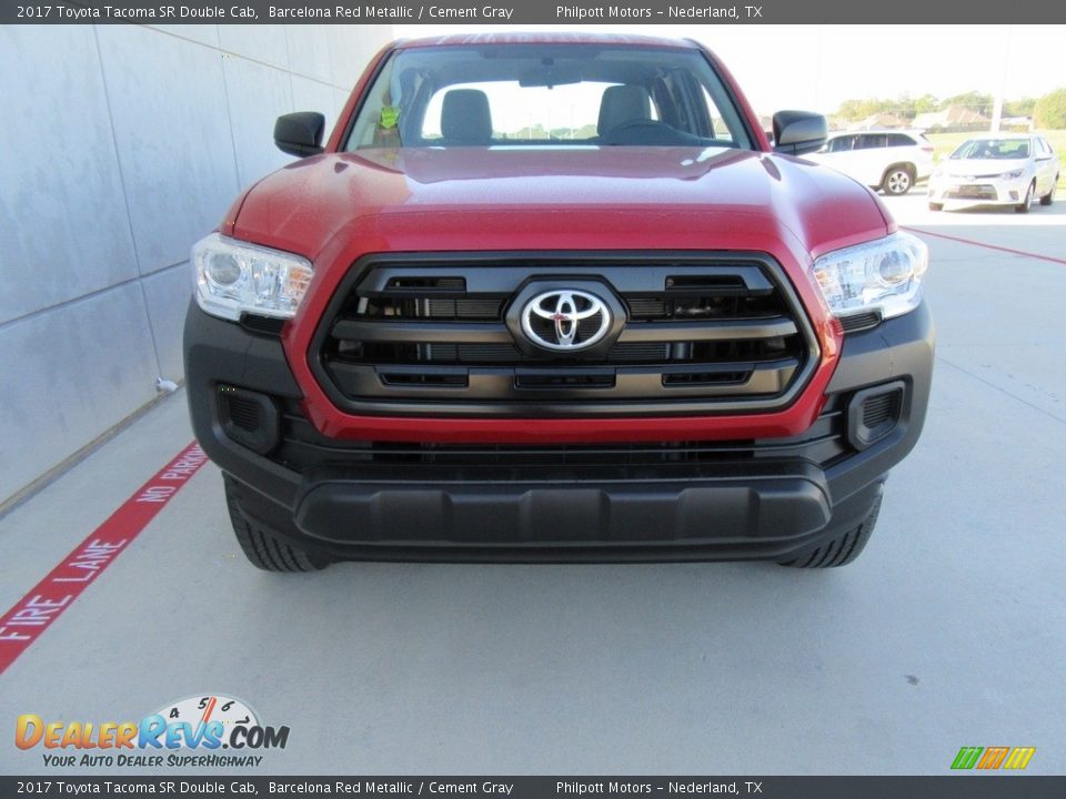 2017 Toyota Tacoma SR Double Cab Barcelona Red Metallic / Cement Gray Photo #8