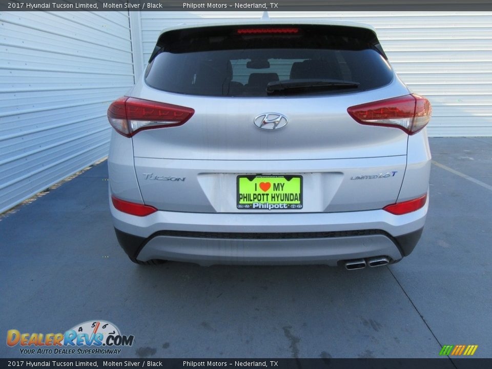 2017 Hyundai Tucson Limited Molten Silver / Black Photo #5