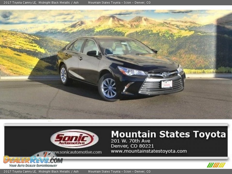 2017 Toyota Camry LE Midnight Black Metallic / Ash Photo #1