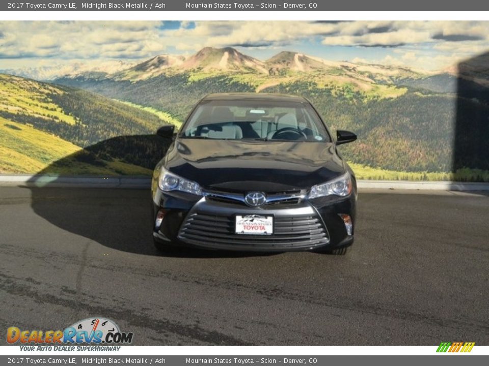 2017 Toyota Camry LE Midnight Black Metallic / Ash Photo #2