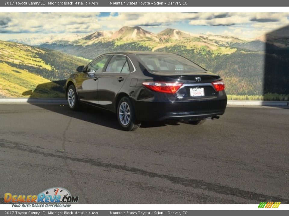2017 Toyota Camry LE Midnight Black Metallic / Ash Photo #3