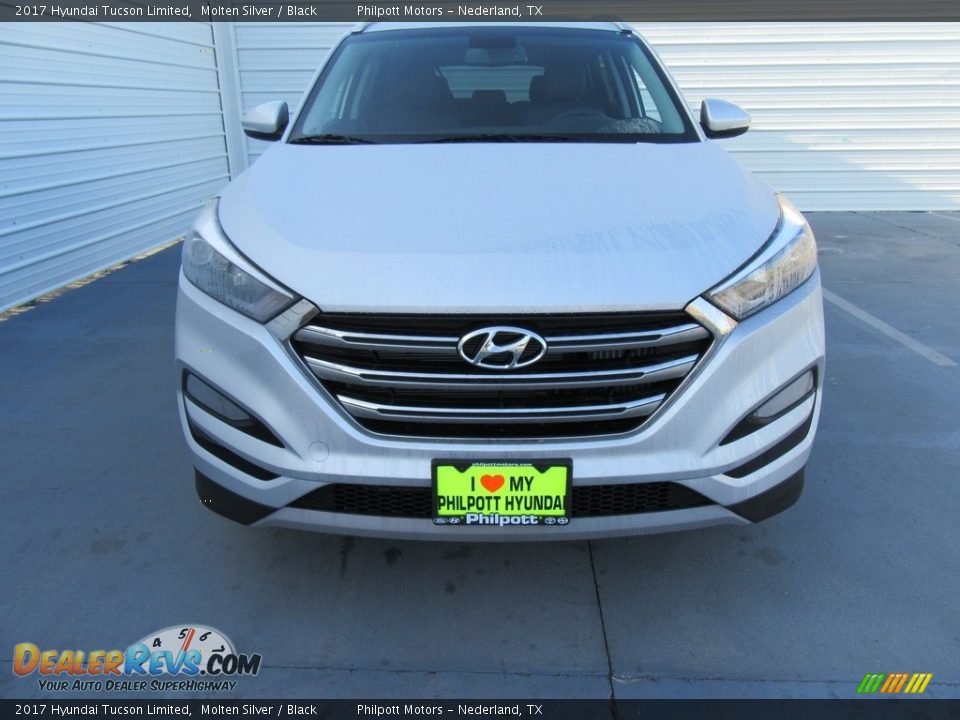 2017 Hyundai Tucson Limited Molten Silver / Black Photo #8