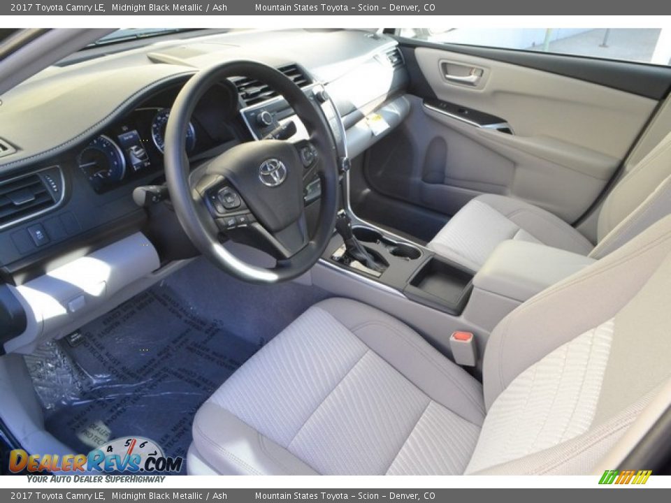 2017 Toyota Camry LE Midnight Black Metallic / Ash Photo #5