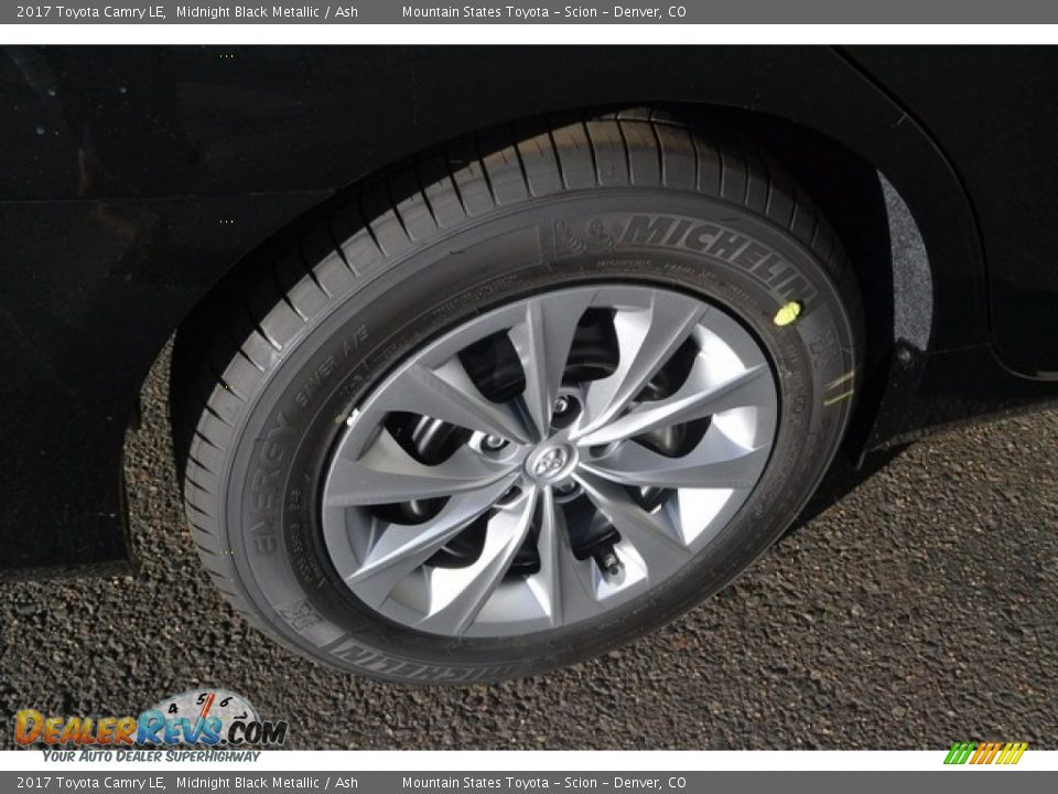 2017 Toyota Camry LE Midnight Black Metallic / Ash Photo #9