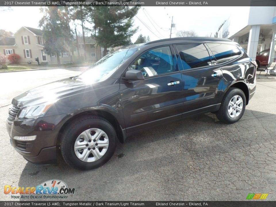 2017 Chevrolet Traverse LS AWD Tungsten Metallic / Dark Titanium/Light Titanium Photo #3
