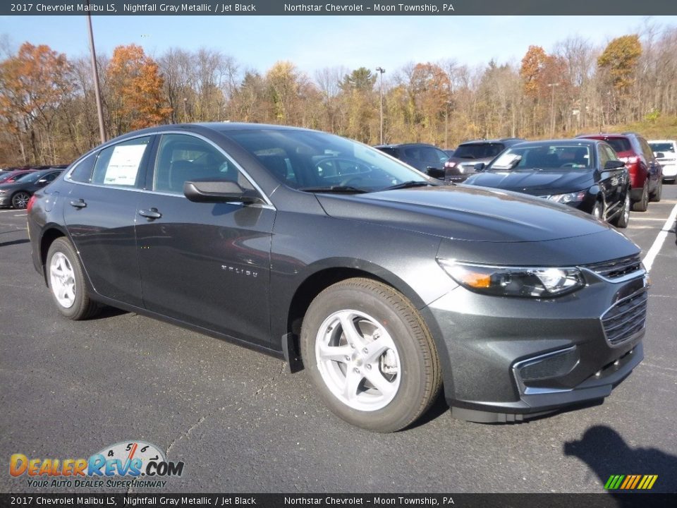 2017 Chevrolet Malibu LS Nightfall Gray Metallic / Jet Black Photo #3