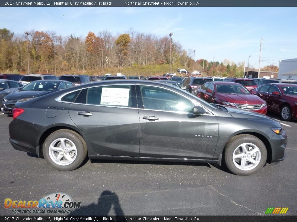 2017 Chevrolet Malibu LS Nightfall Gray Metallic / Jet Black Photo #4