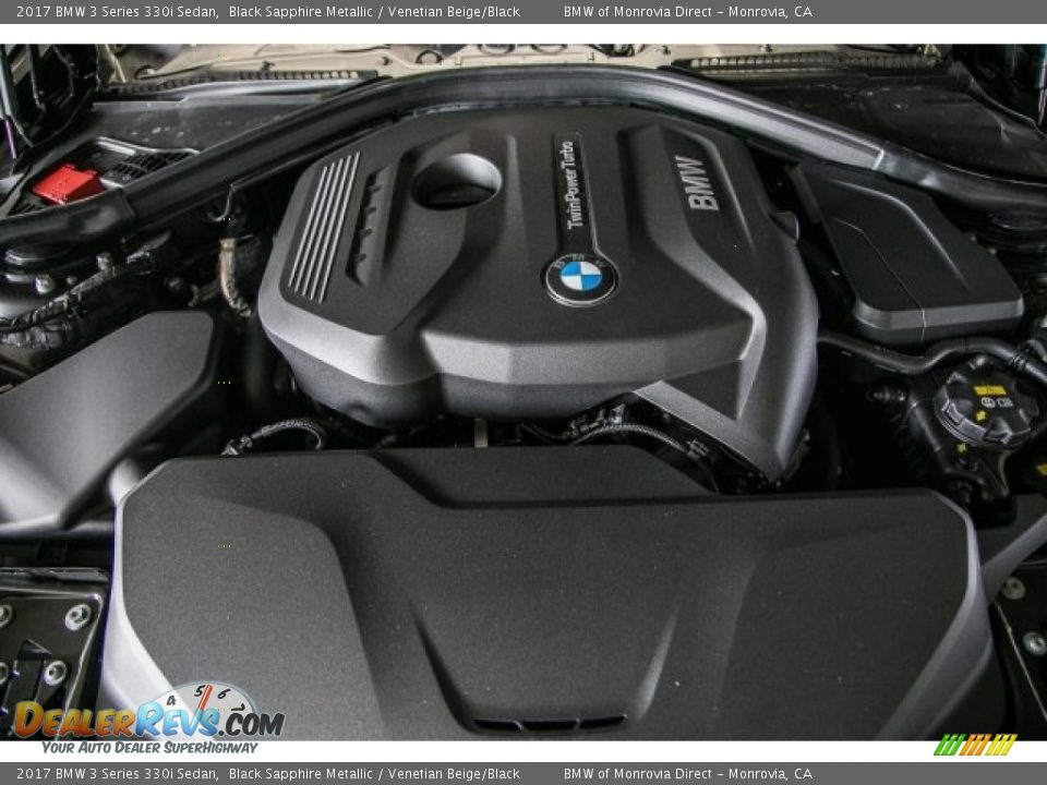 2017 BMW 3 Series 330i Sedan Black Sapphire Metallic / Venetian Beige/Black Photo #8
