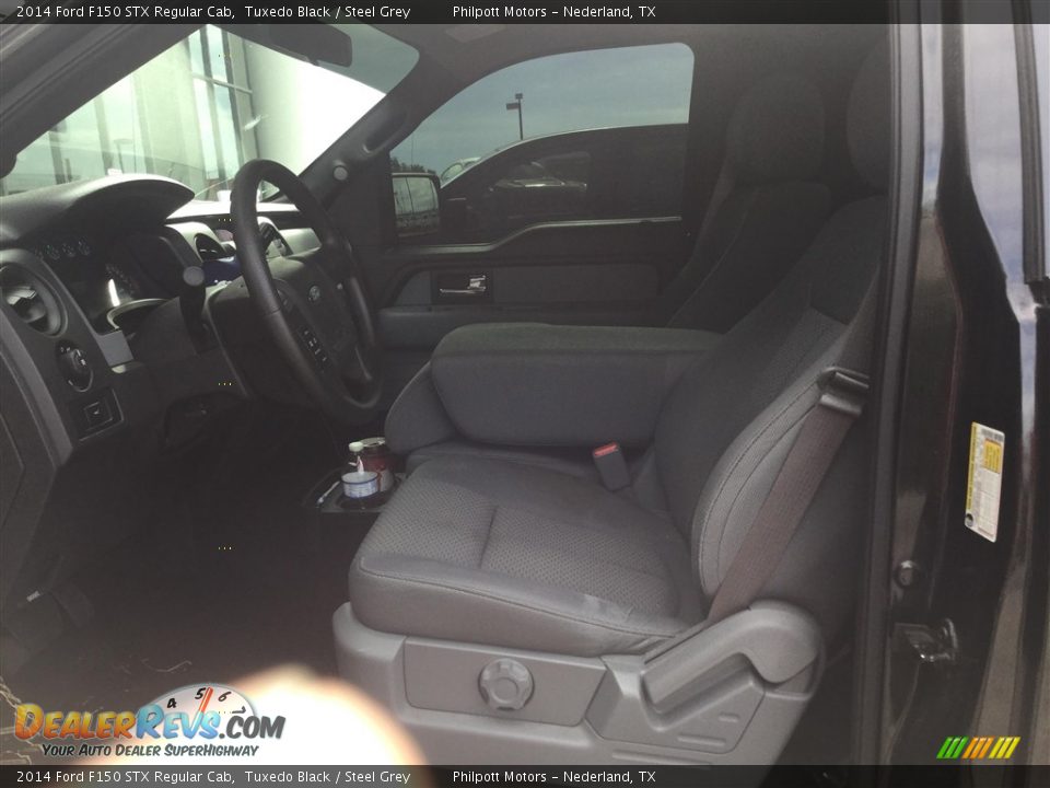 2014 Ford F150 STX Regular Cab Tuxedo Black / Steel Grey Photo #7
