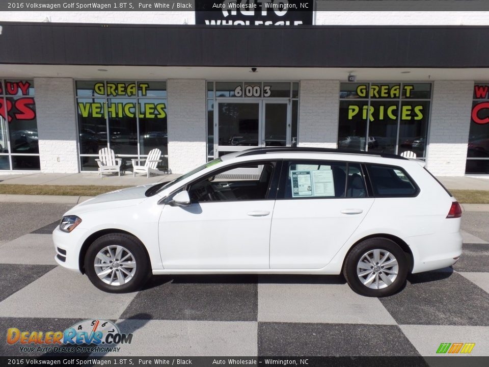 2016 Volkswagen Golf SportWagen 1.8T S Pure White / Black Photo #1