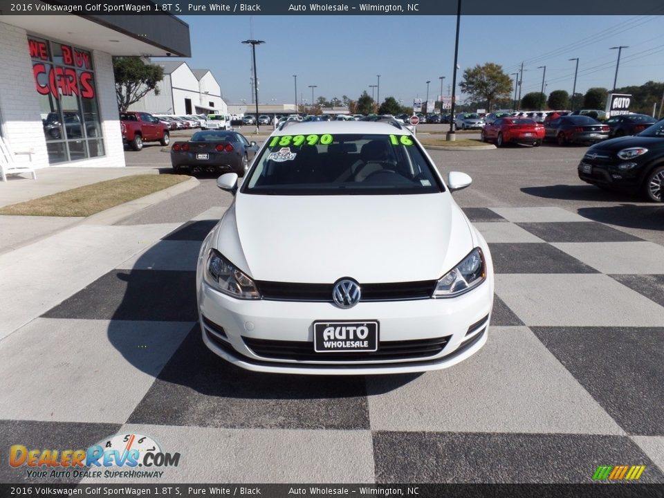 2016 Volkswagen Golf SportWagen 1.8T S Pure White / Black Photo #2