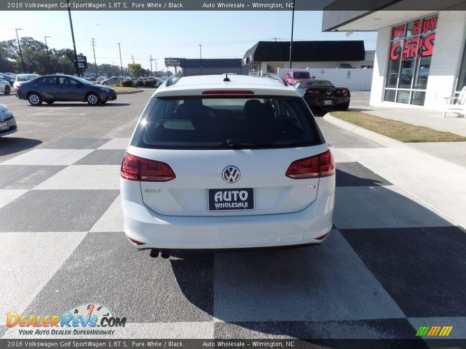 2016 Volkswagen Golf SportWagen 1.8T S Pure White / Black Photo #4