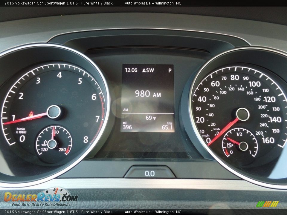 2016 Volkswagen Golf SportWagen 1.8T S Pure White / Black Photo #16