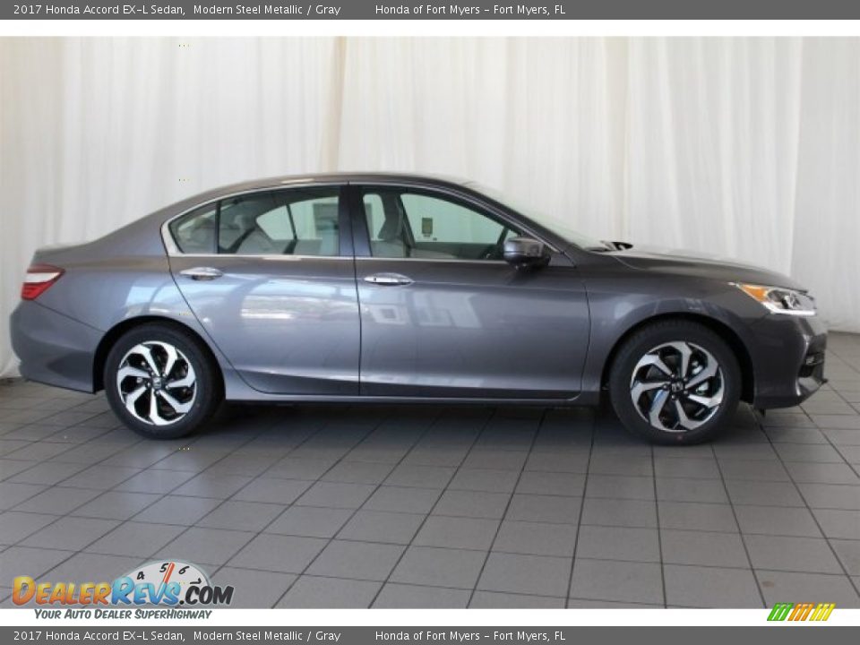 2017 Honda Accord EX-L Sedan Modern Steel Metallic / Gray Photo #3