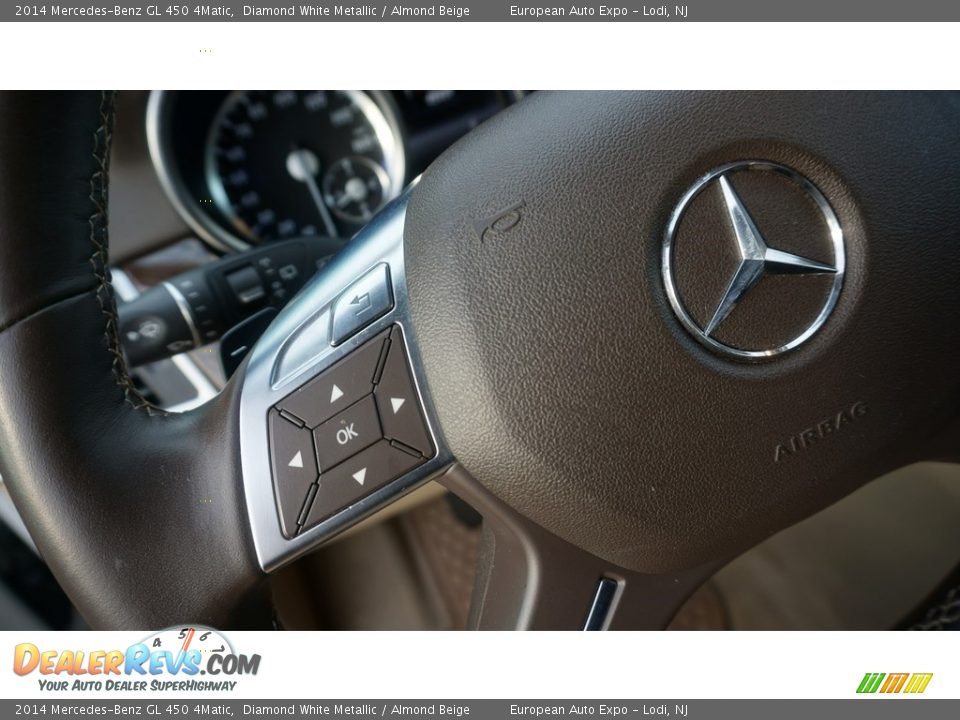 2014 Mercedes-Benz GL 450 4Matic Diamond White Metallic / Almond Beige Photo #22
