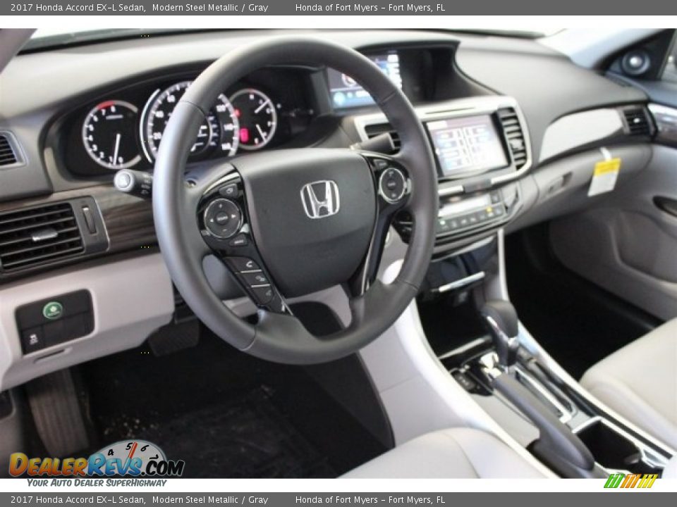 2017 Honda Accord EX-L Sedan Modern Steel Metallic / Gray Photo #12