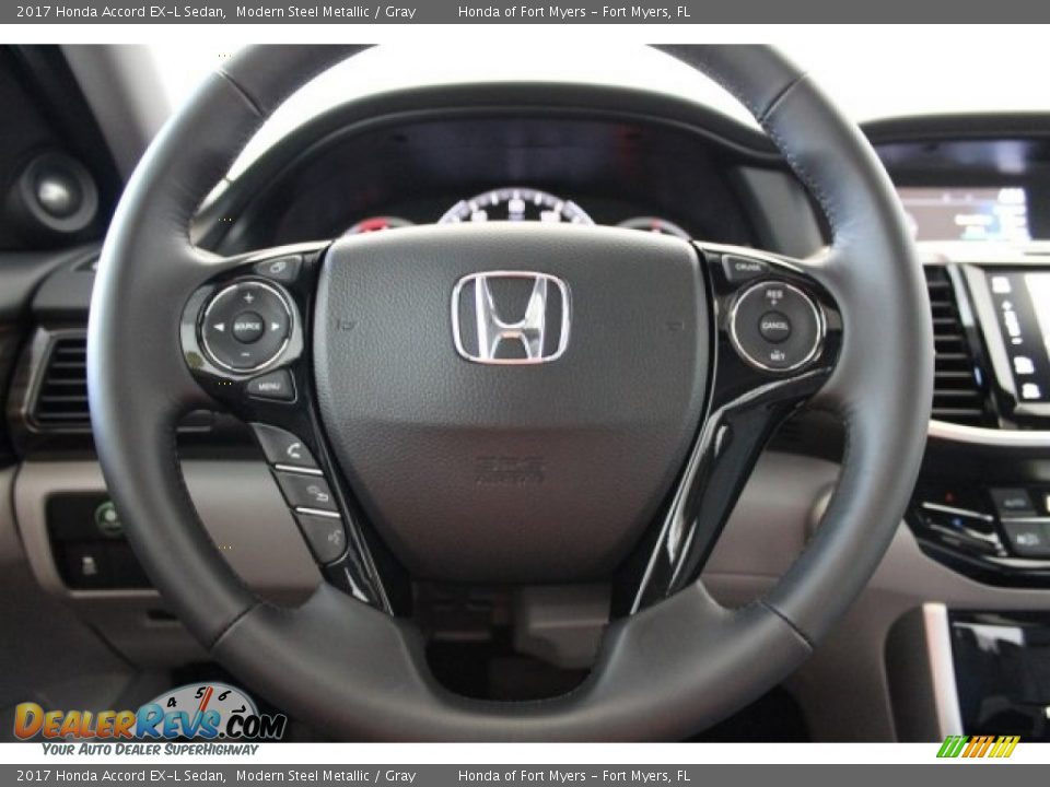 2017 Honda Accord EX-L Sedan Modern Steel Metallic / Gray Photo #13
