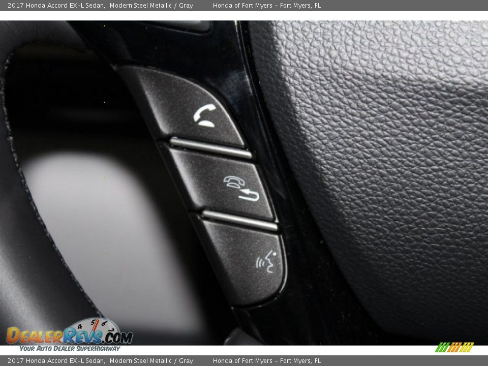 2017 Honda Accord EX-L Sedan Modern Steel Metallic / Gray Photo #16