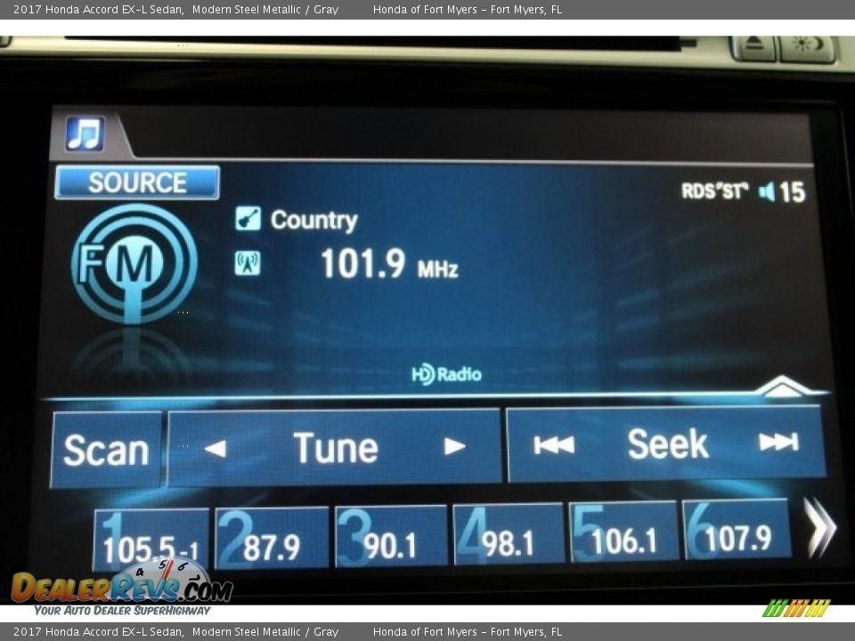 2017 Honda Accord EX-L Sedan Modern Steel Metallic / Gray Photo #21