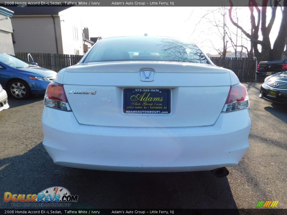 2008 Honda Accord EX-L Sedan Taffeta White / Ivory Photo #6