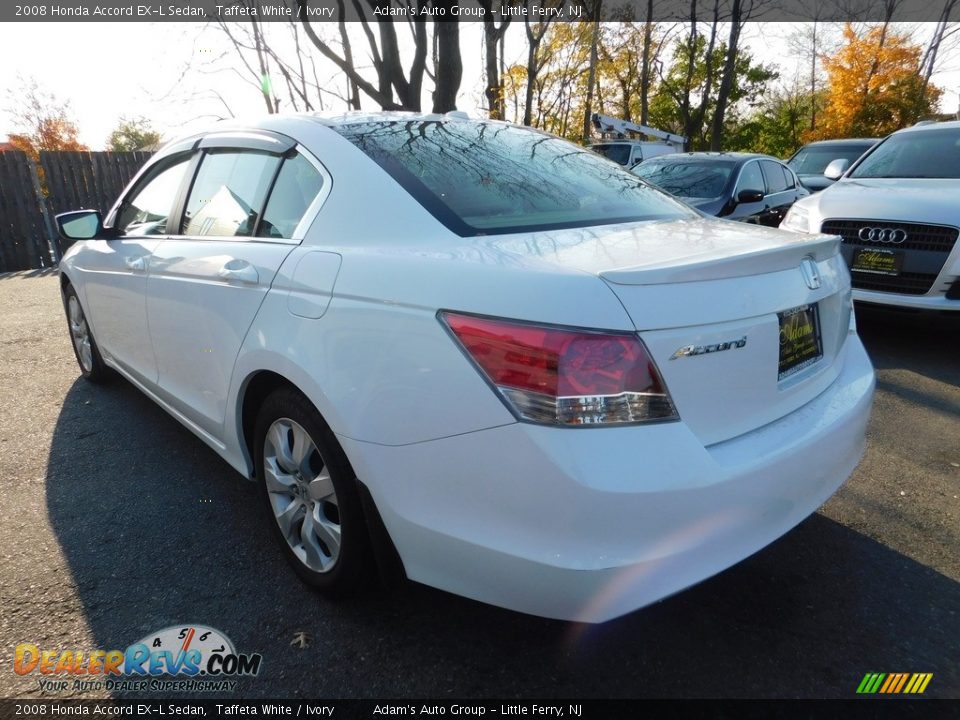 2008 Honda Accord EX-L Sedan Taffeta White / Ivory Photo #7