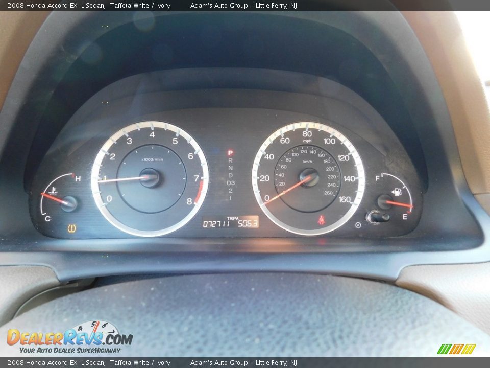 2008 Honda Accord EX-L Sedan Taffeta White / Ivory Photo #17