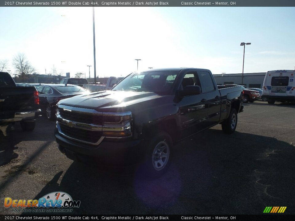 2017 Chevrolet Silverado 1500 WT Double Cab 4x4 Graphite Metallic / Dark Ash/Jet Black Photo #1
