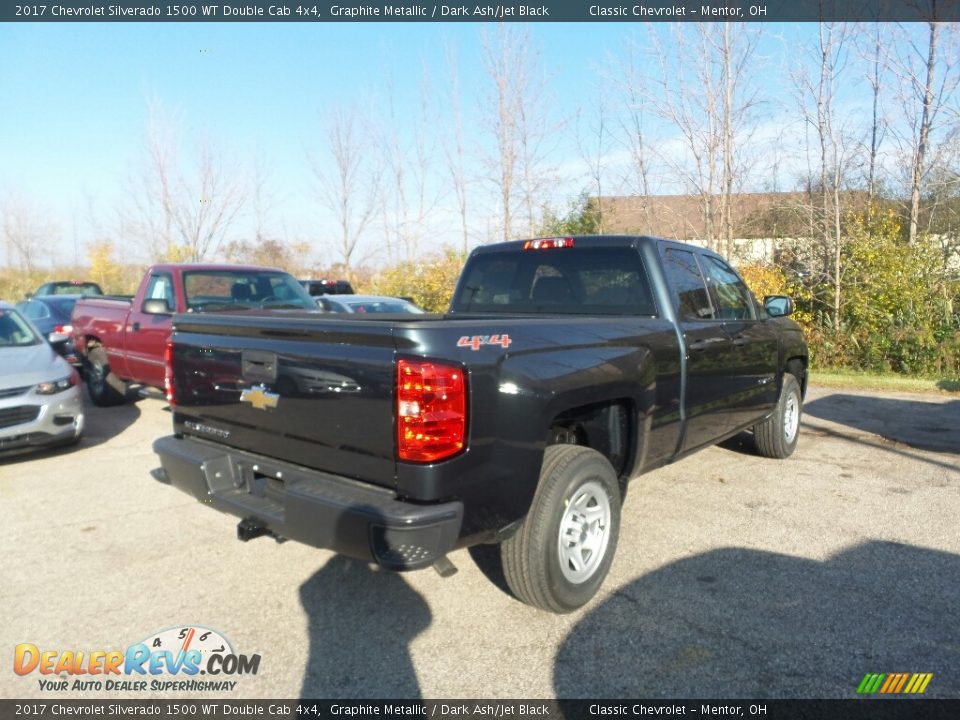 2017 Chevrolet Silverado 1500 WT Double Cab 4x4 Graphite Metallic / Dark Ash/Jet Black Photo #4