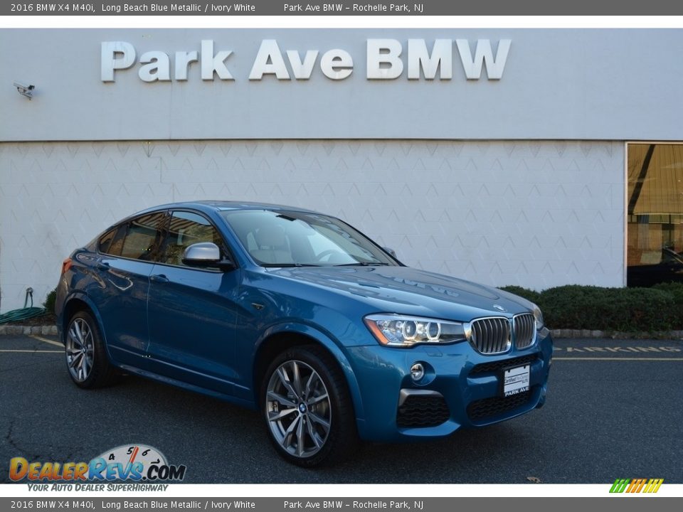 2016 BMW X4 M40i Long Beach Blue Metallic / Ivory White Photo #1