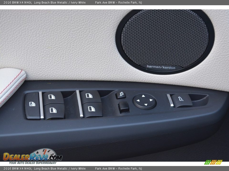 2016 BMW X4 M40i Long Beach Blue Metallic / Ivory White Photo #9