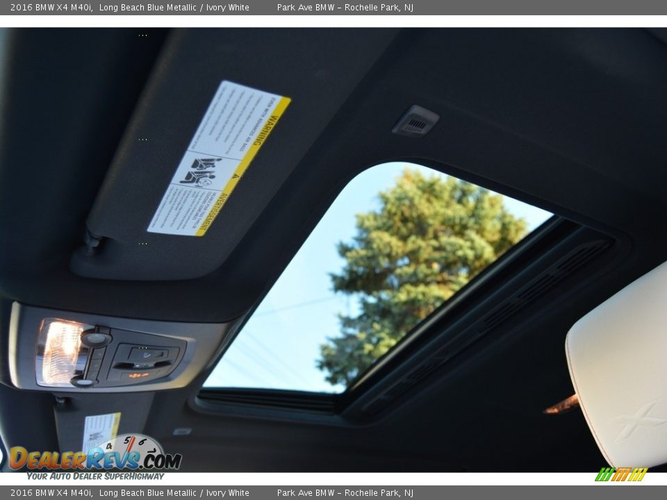 2016 BMW X4 M40i Long Beach Blue Metallic / Ivory White Photo #14